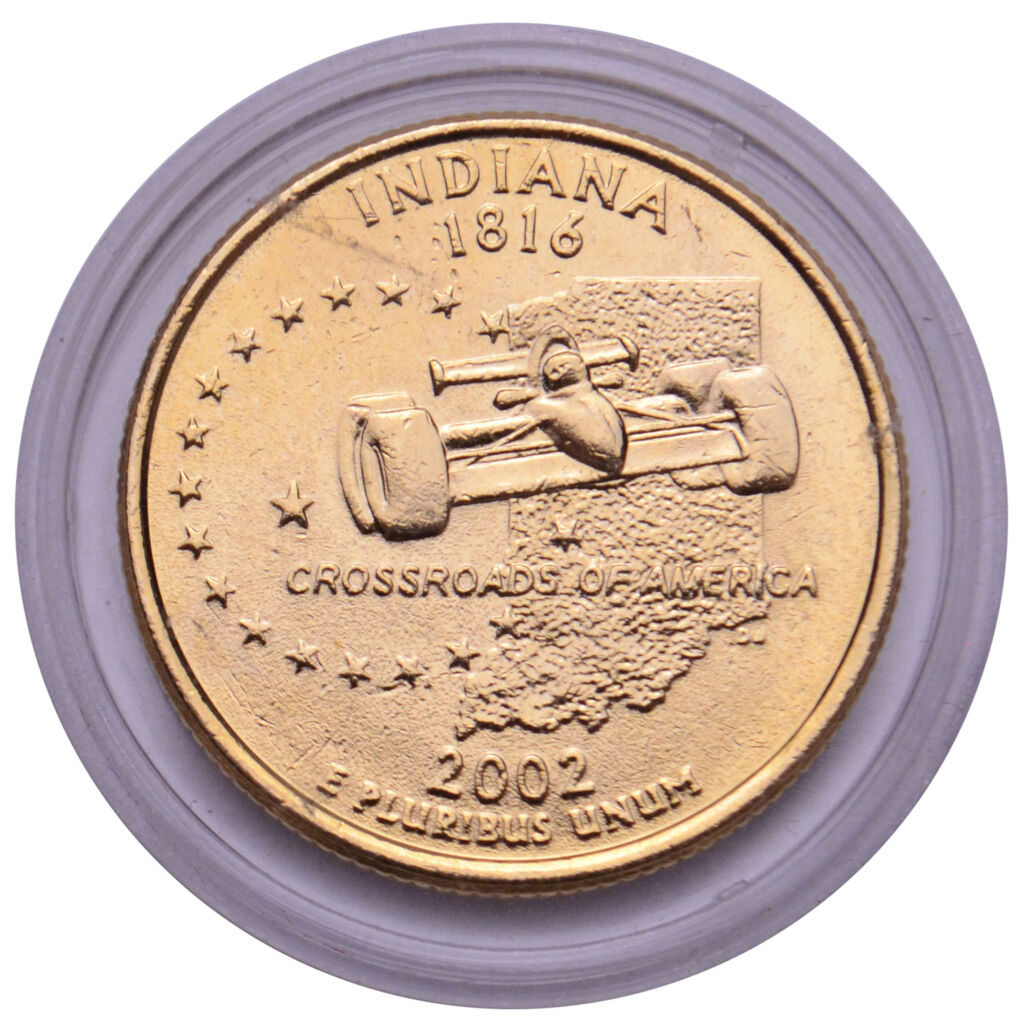 25 центов (квотер) 2002 год P Индиана XF-UNC 99177 в Киеве: купить
